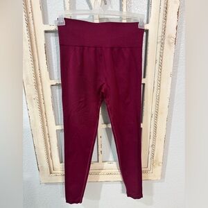 Burgundy Leggings Large